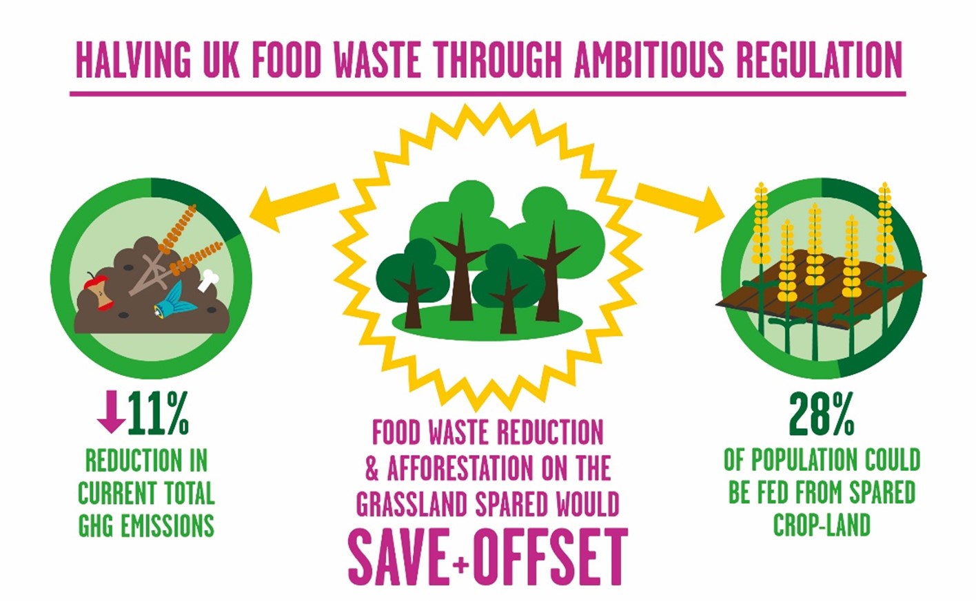 Figure: Halving food waste through ambitious regulation.