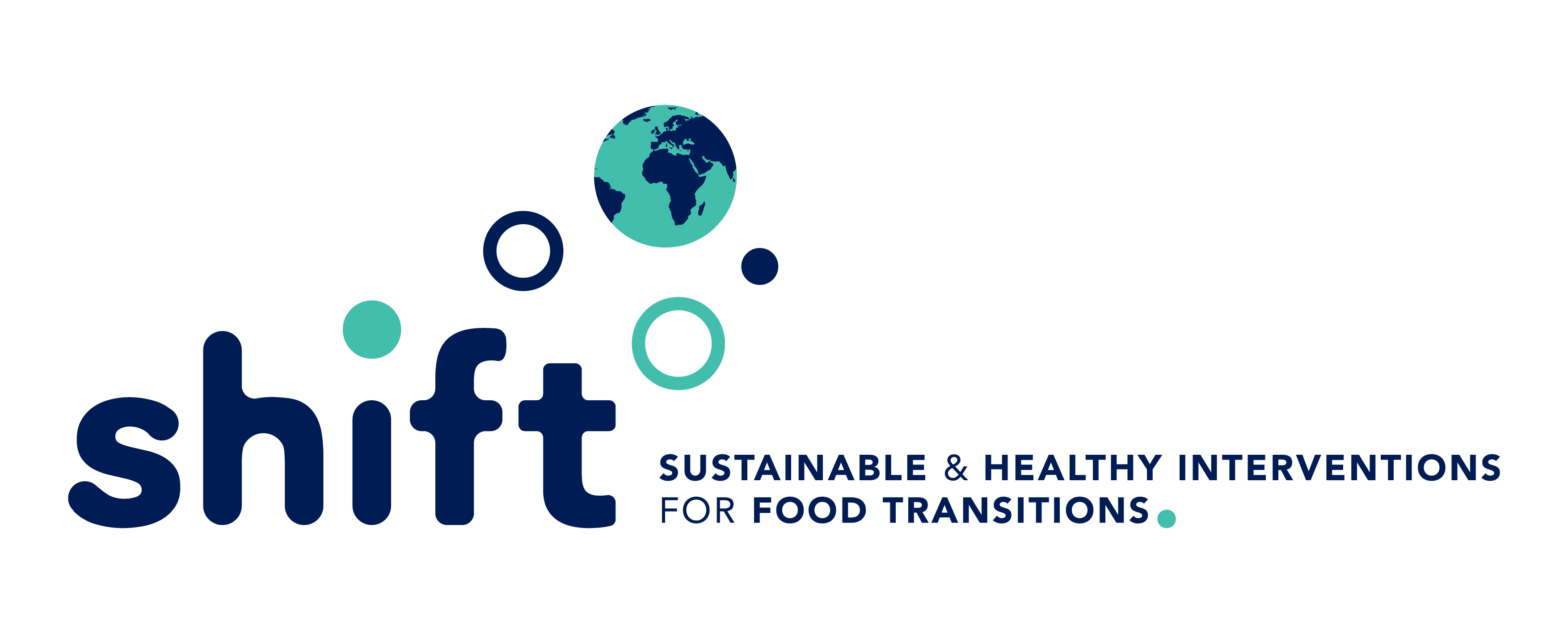 The logo for the Sustainable and Healthy Interventions for Food Transitions or SHIFT