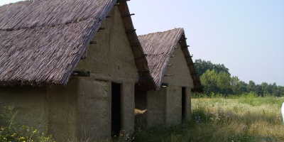 Image: Kelly Reed, Reconstructed Neolithic house at Sopot, Croatia