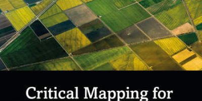 Front cover of Critical Mapping for Sustainable Food Design showing an aerial view of farmland 