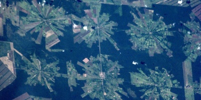 Image: NASA, NASA photo of deforestation in Tierras Bajas project, Bolivia, from ISS on April 16, 2001, Wikimedia Commons, Public Domain