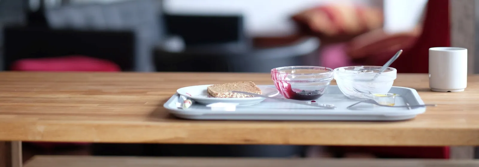 jam and cream on tray