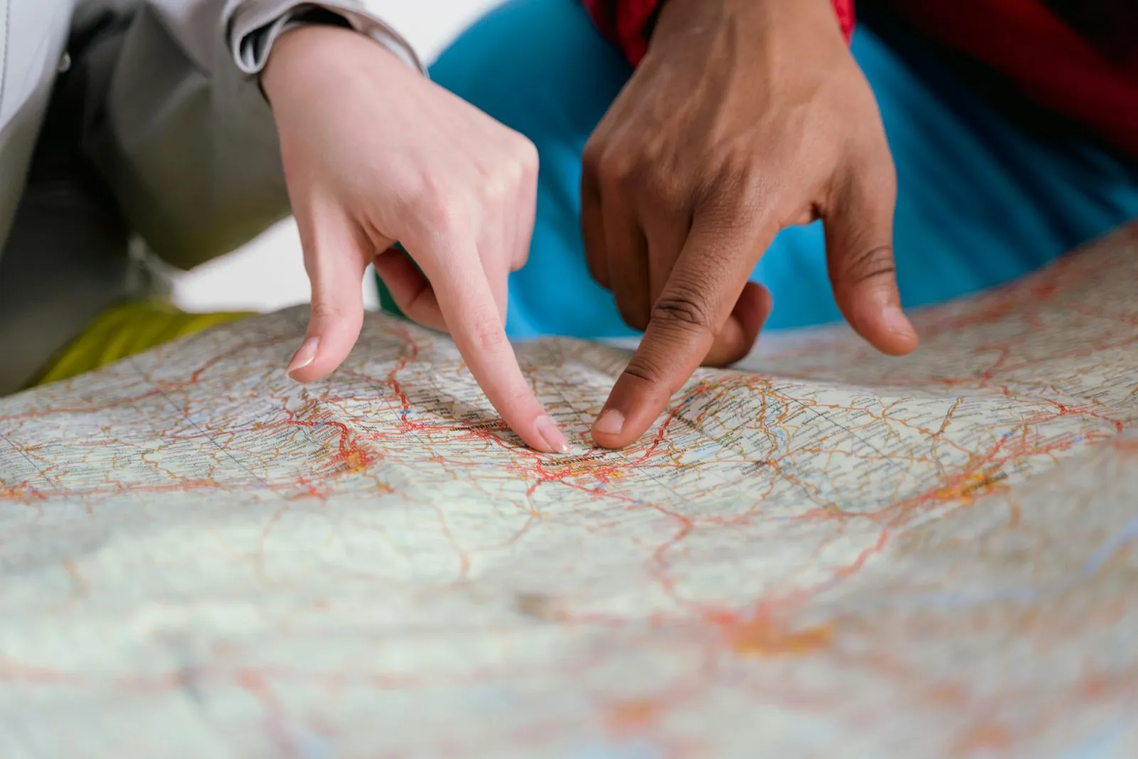 Roadmap with fingers. Credit tima-miroshnichenko via Pexels