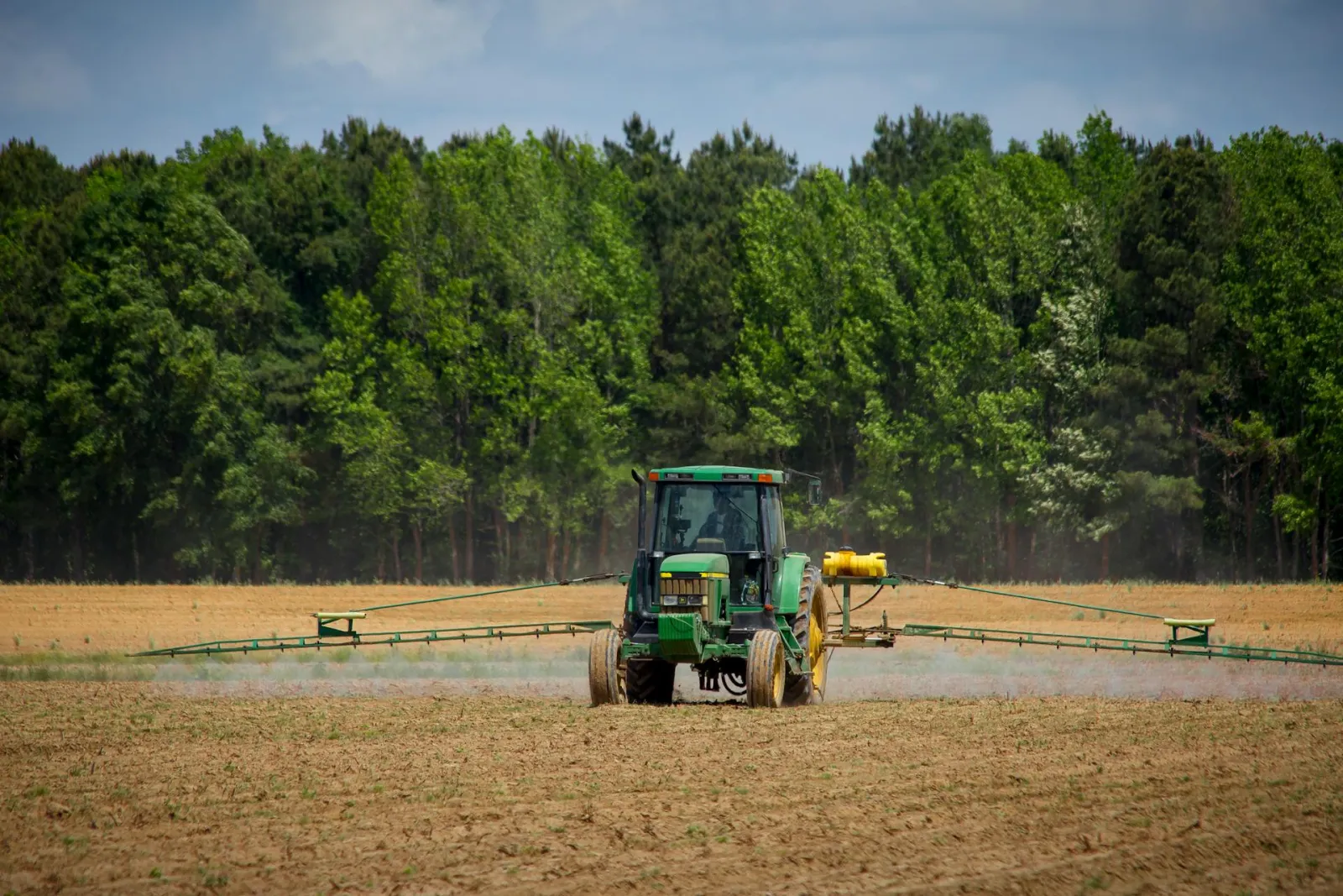tractor spraying chemicals. Credit  Mark Stebnicki via Pexels