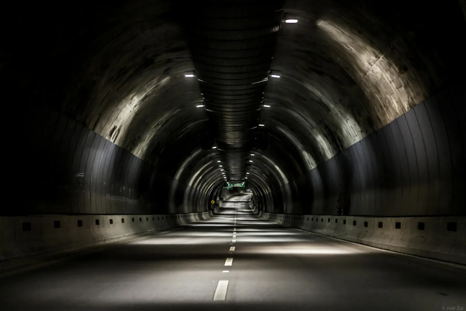 Tunnel with lights. Credit: Joel Zar via Pexels