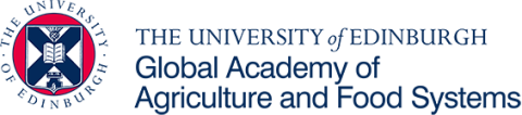 The logo for the Global Academy of Agriculture and Food Systems at the University of Edinburgh.