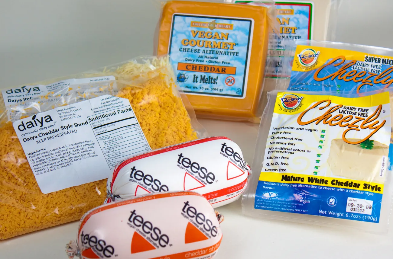 Vegan cheese selection