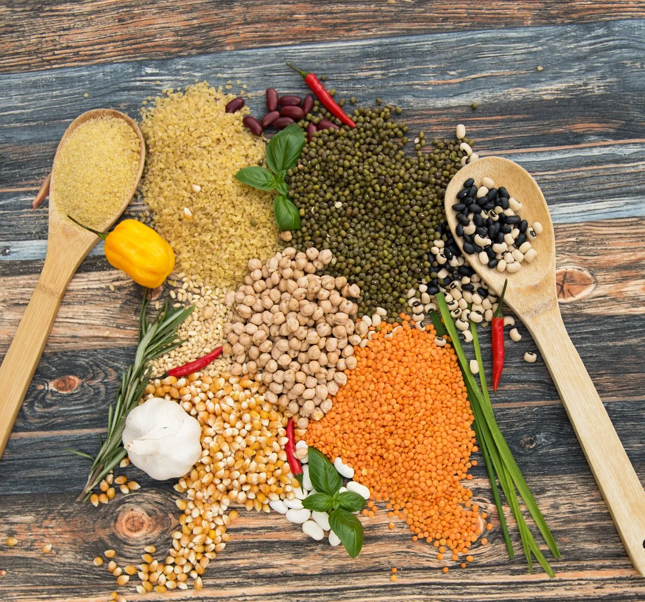 Image: yilmazfatih, Pulses lentils beans, Pixabay, Pixabay Licence
