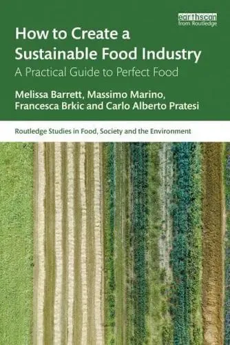 The cover of How to Create a Sustainable Food Industry by Barrett et. al. with an Aerial photo of crop lines. 