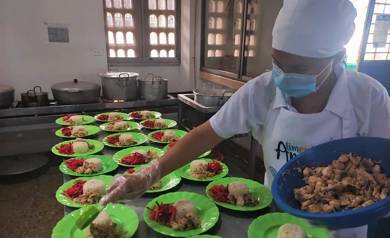 Healthy school meal in Colombia