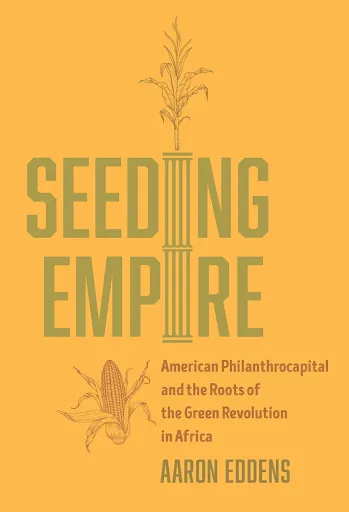 Book cover with title and picture of corn. 