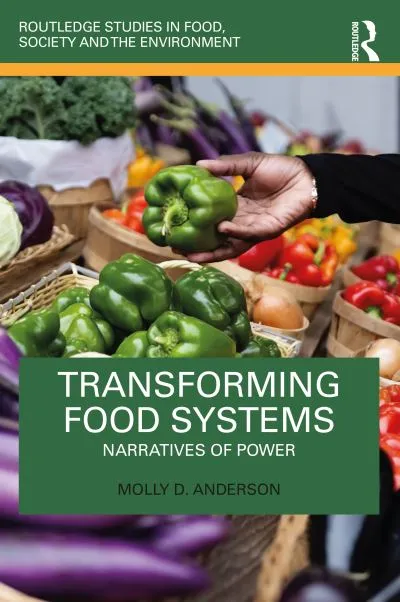 Front cover of book titled Transforming food systems. Veg at a market
