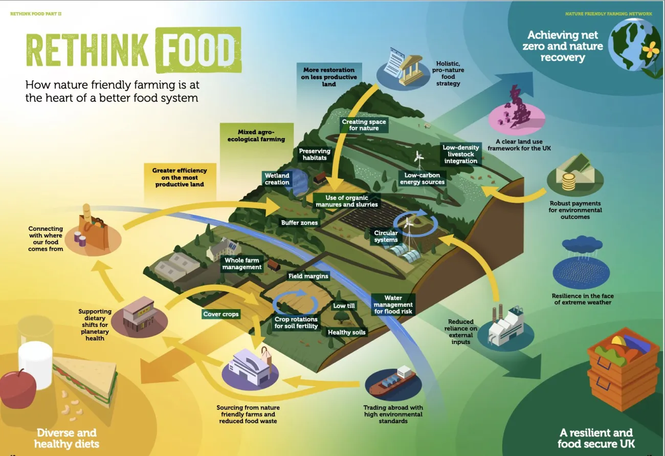 Rethink Food infographic by the Nature Friendly Farming Network