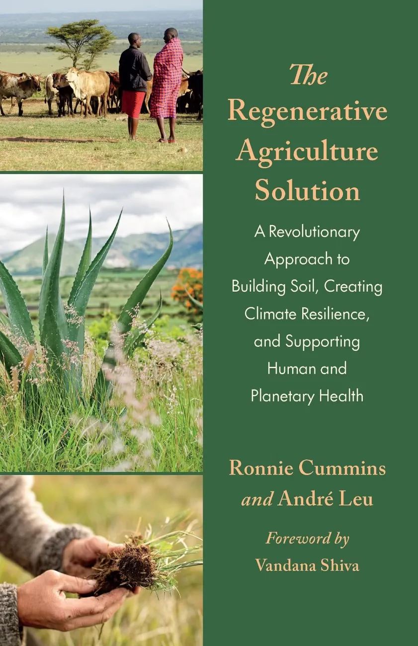Cover page with three scenes of farming 