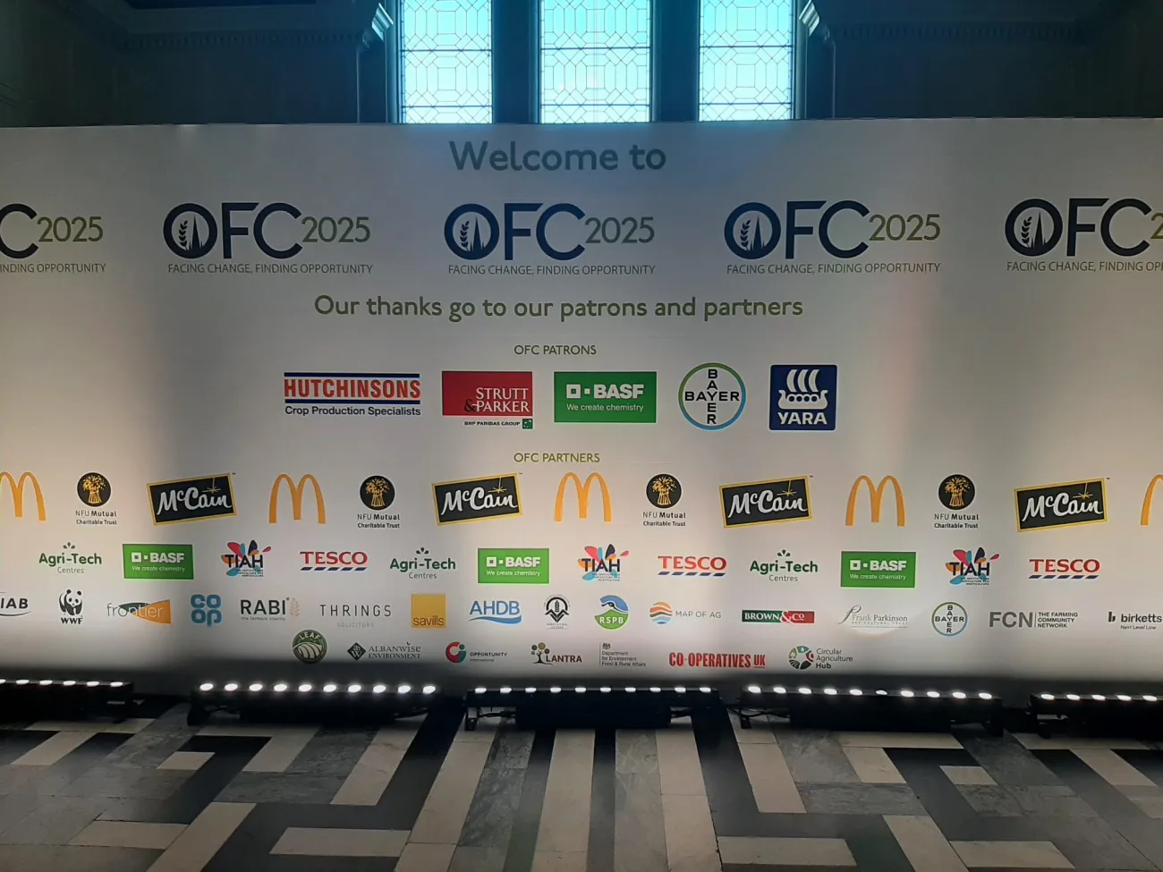 Photo of Oxford Farming Conference banner