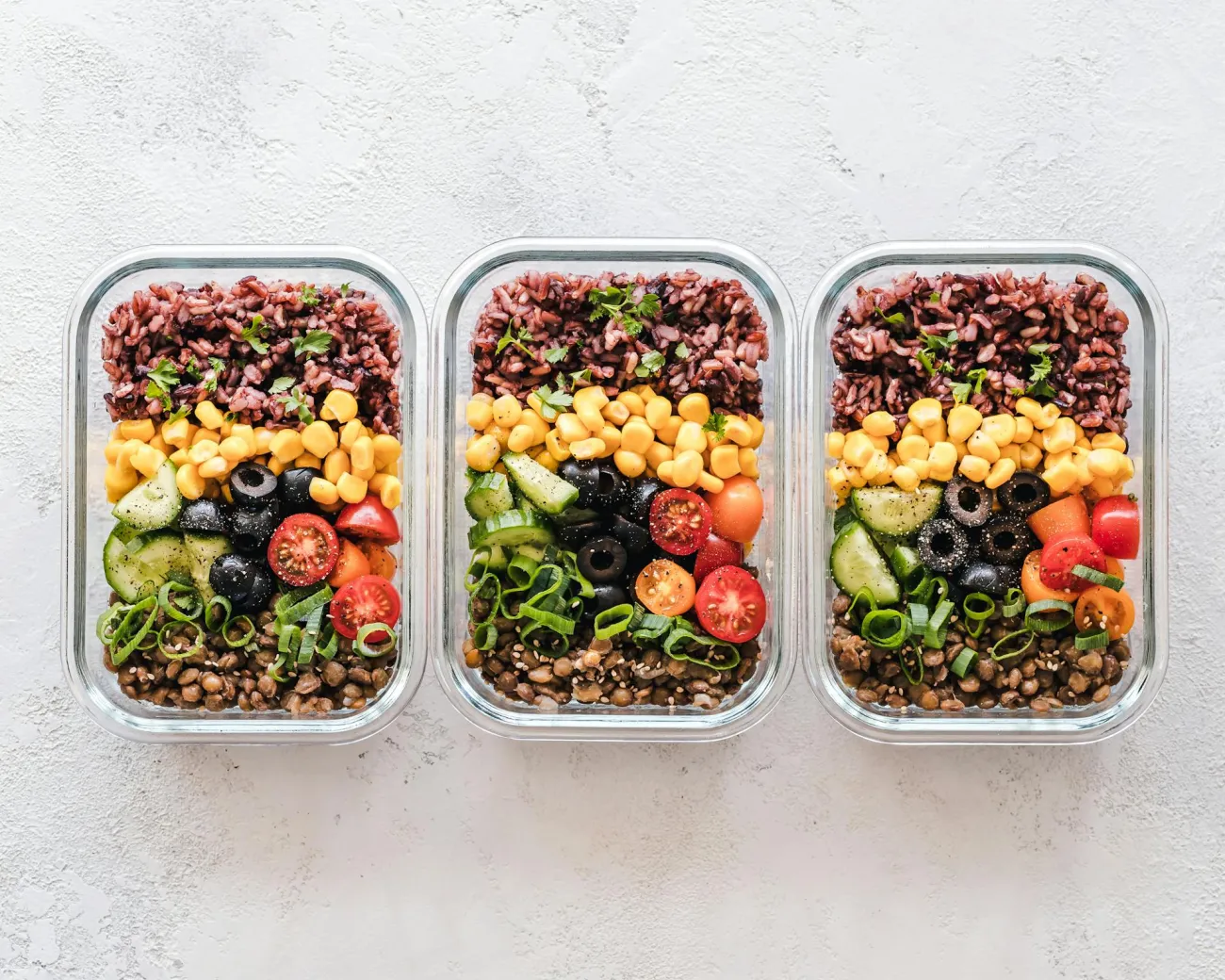 Photo of three tupperwear. Credit: Ella Olsson via Pexels