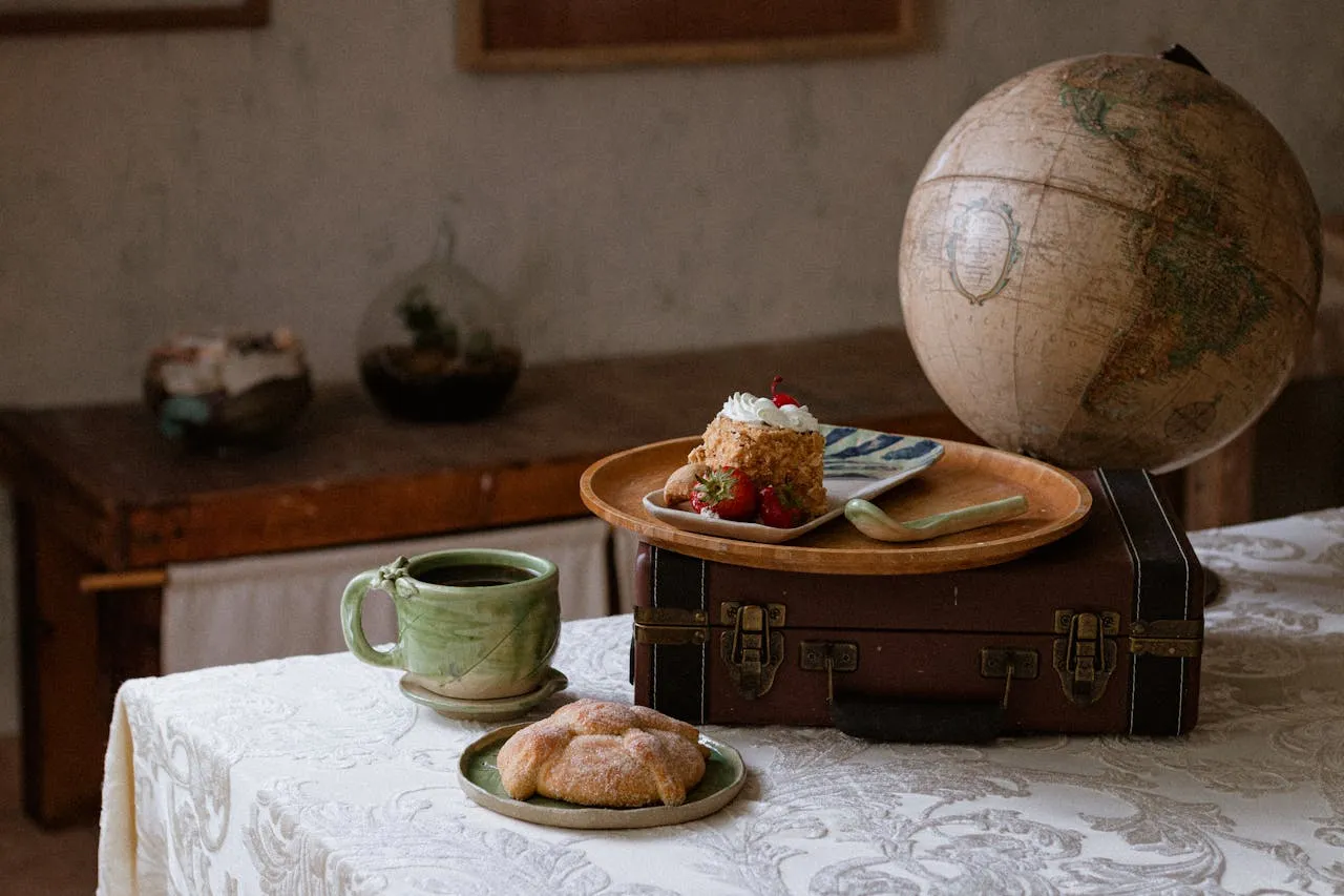 Picture of food and globe. Credit: Sergio Arreola via Pexels