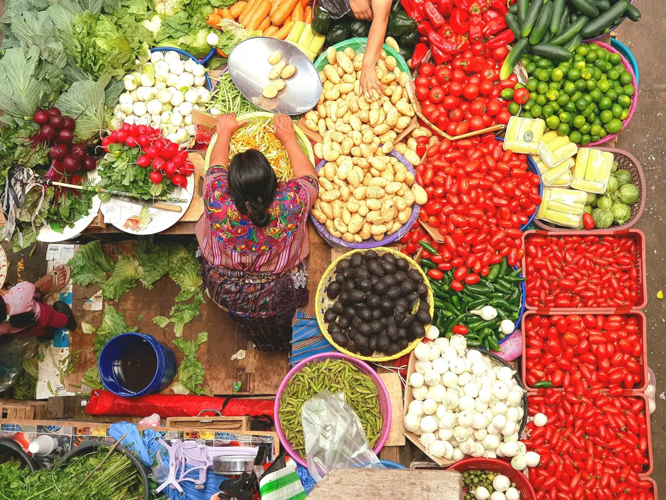 Puesto de mercado en Guatemala