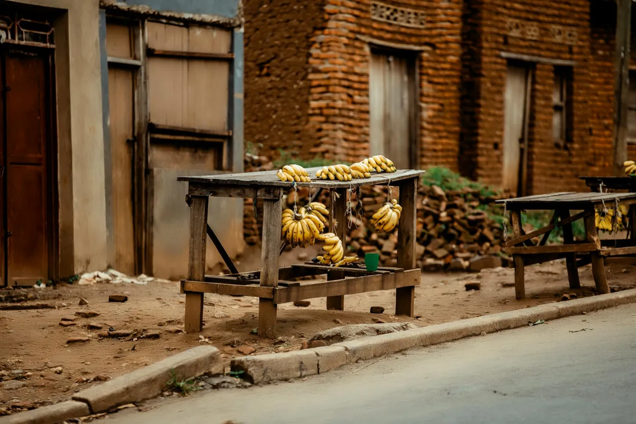 venta de bananos en calle