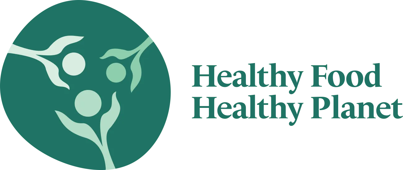 The logo for Healthy Food Healthy Planet
