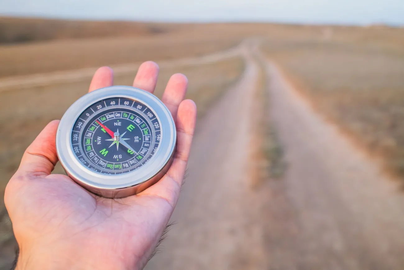 Compass in hand. Credit: Steppe Walker via Pexels