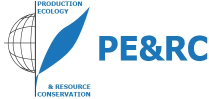 The logo for the Graduate School for Production Ecology & Resource Conservation (PE&RC)