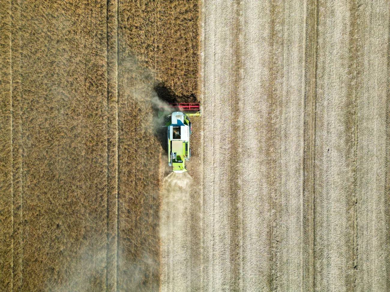 Aerial photo of farmland. Credit: Vladimir Srajber via Pexels