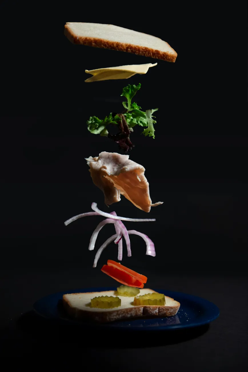 A decontructed sandwich. Photo by Louis Zhang via Unsplash.