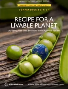 Report cover titled recipe for a liveable planet