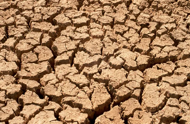 Image: Atmospheric Research, CSIRO, Parched earth, typical of a drought., Wikimedia Commons, Creative Commons Attribution 3.0 Unported