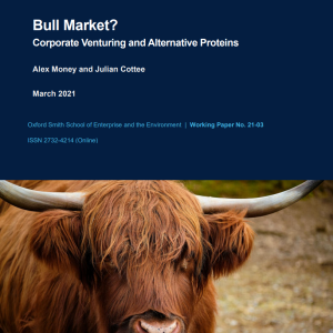 Bull market? Corporate venturing and alternative proteins