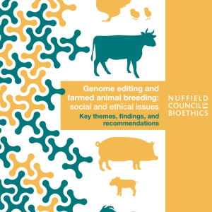 Genome editing and farmed animals: Social and ethical issues