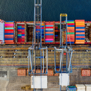 Image: Tom Fisk, Top-view Photography of Cargo Ship With Intermodal Containers, Pexels, Pexels Licence