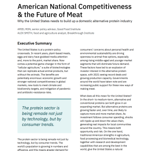 American national competitiveness and the future of meat