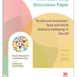 ‘To discuss business’: food and drink industry lobbying in the UK