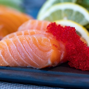 Image: Valeria Boltneva, Close-up photo of sliced salmon, Pexels, Pexels Licence